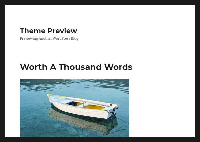 Twenty Sixteen theme preview