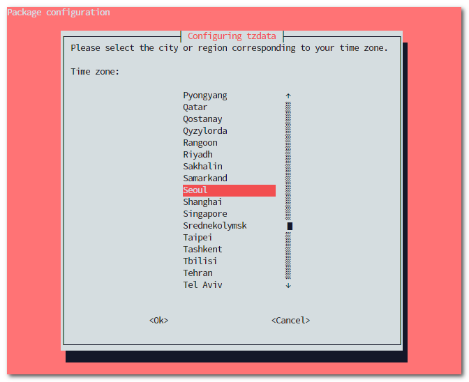 tzdata timezone selection dialog