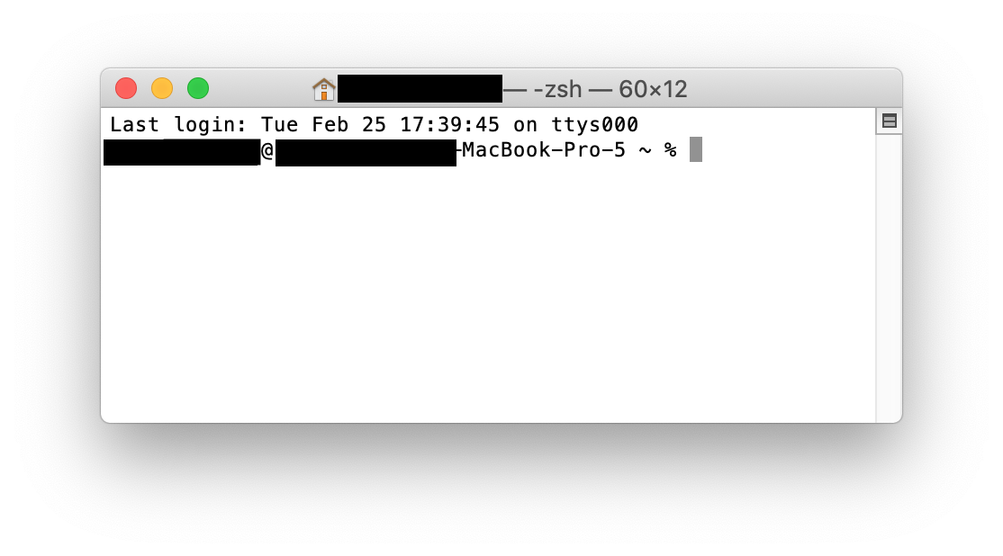 macOS Terminal window before running the usbd command