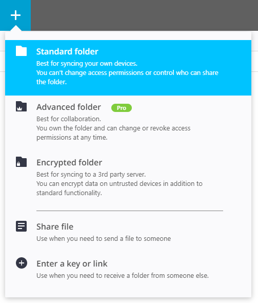 Creating Standard folder